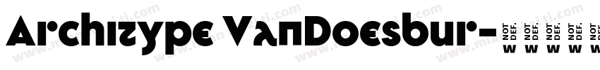 Architype VanDoesbur字体转换